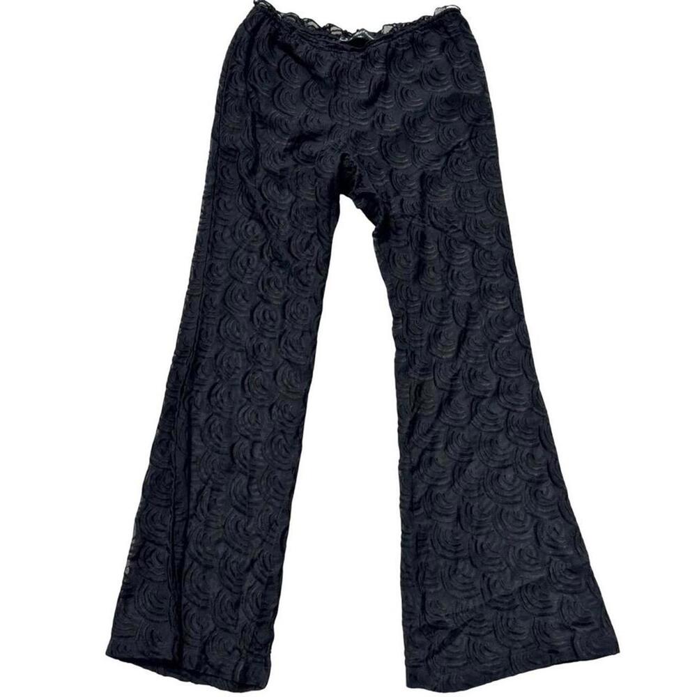 Sheer Black Bell Bottoms